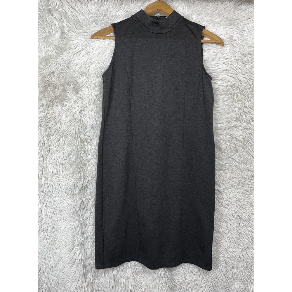Susan Graver Sleeveless Mock Neck Sheath Midi Dress Casual Career Size‎ S 4/6